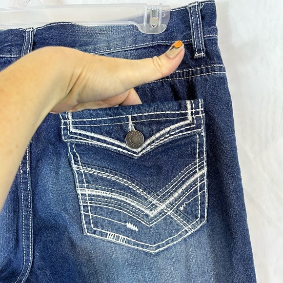 Men’s Indigo People Distressed Straight Leg Jeans Sz 34 x 32 - Picture 12 of 13